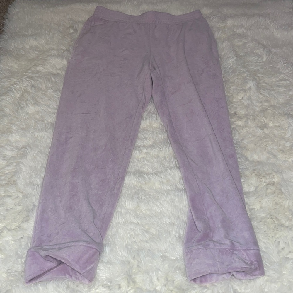 Velvet lavender joggers